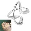 Lines Crossed Geometric Ring for Stylish Women Adjustable Size Open Finger Ring Unique Accessories Date Night Accessory