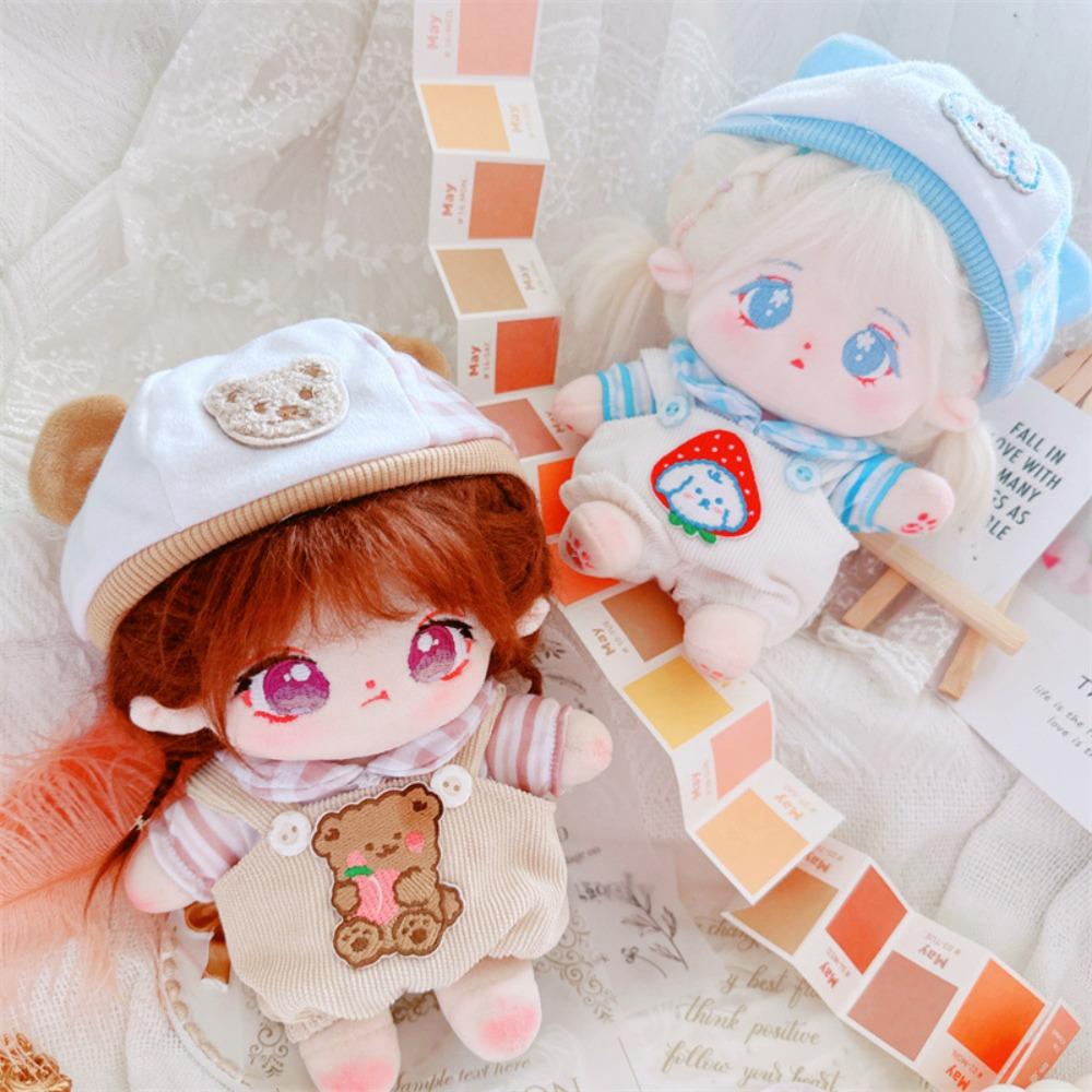 Dress Up Cotton Doll Suit Bear Hat Plush Dolls Clothes Cotton Doll Clothes Set  Doll Accessories