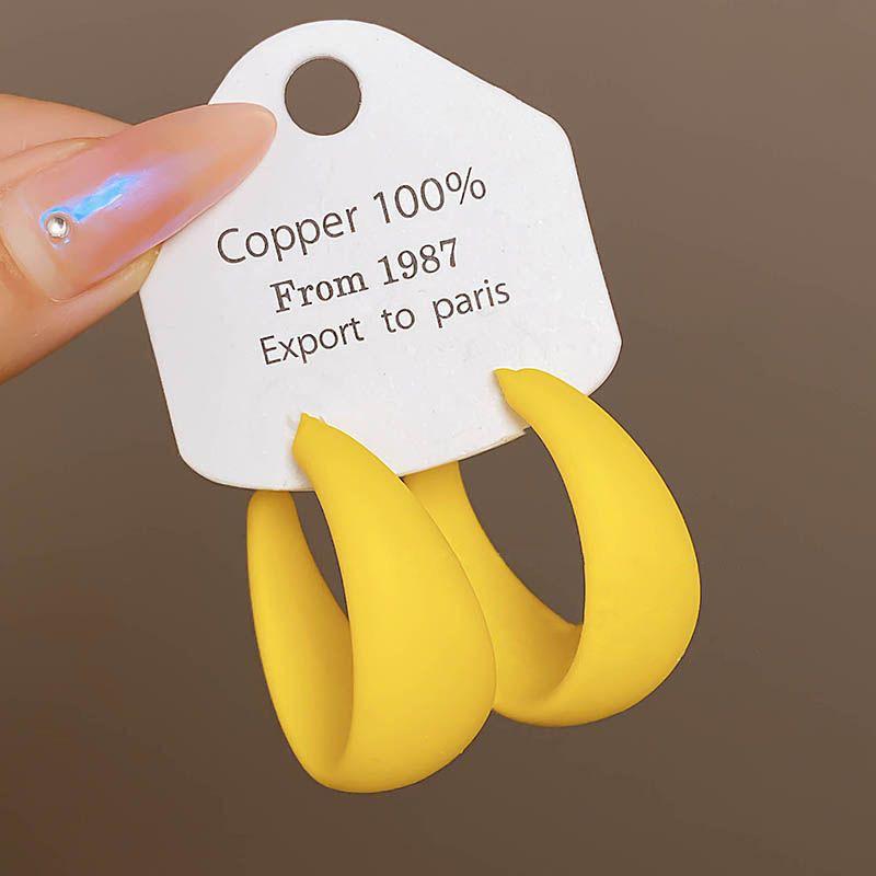 Dopamine Rose Pink Earrings: High-End 2024 Niche Design, Celebrity-Style Light Luxury for Women