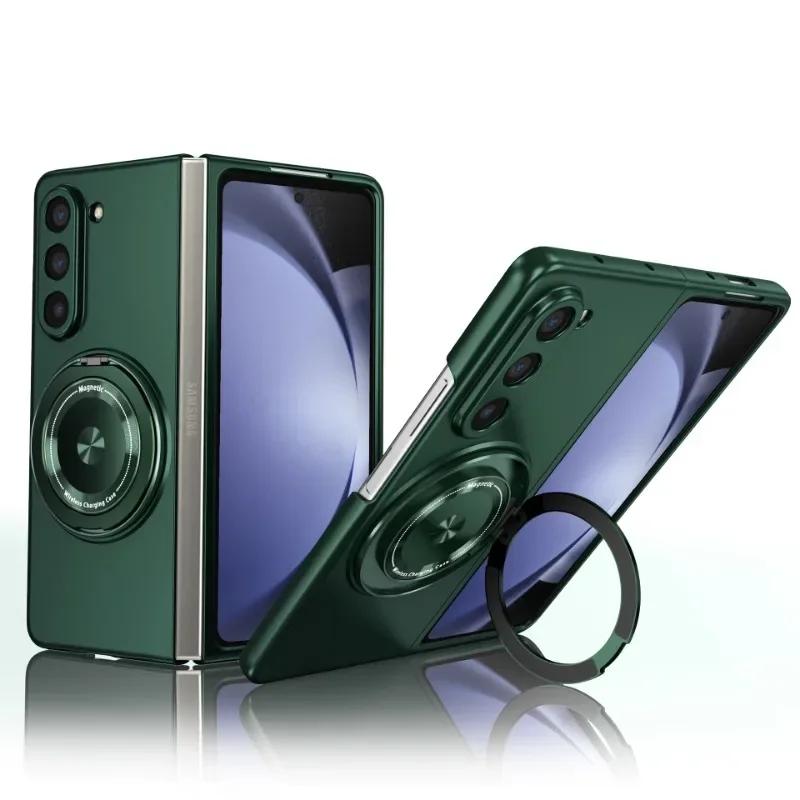 

360° Magnetic Ring Holder Phone Case for Samsung Galaxy Z Fold 7 6 5 4 3 5G Fold7 Fold6 Fold5 Fold4 Hard Shell Protection Cover Galaxy Z Fold5