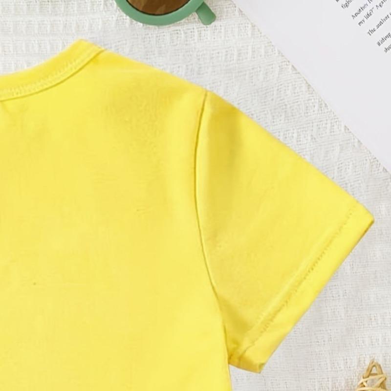 Girl Sunflower Daisy Print Creative Casual Crew Neck T-Shirt Tween Girl Clothes