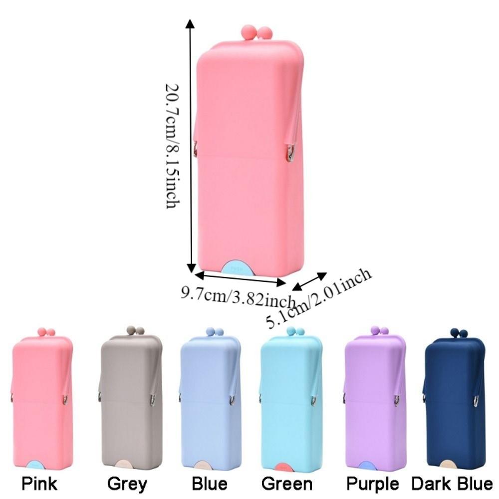 Vertical Makeup Brush Storage Bag Silicone Toiletry Storage Box Cosmetic Brushes Bag for Home