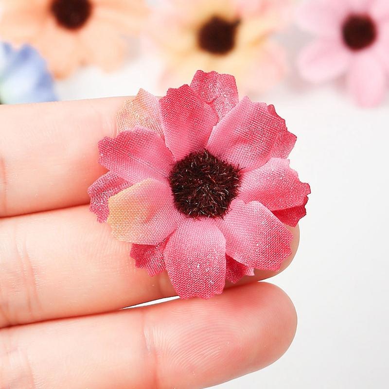 10/20/50PCs Artificial Flowers 3.5cm Silk Fake Flowers Heads for Home Room Dceor Wedding Marriage Decoration DIY Gifts Accessory