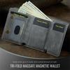 RFID Shielded Credit Card Wallet Magnetic Phone Case Faux Leather for Secure ID & Credit Card Storage, Men'S Gift, Phone Wallet