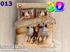 3D cotton satin bedding 160x200 cm ARAB HORSES