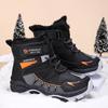 30-40 Children's Winter Large Size Fashionable Outdoor Velcro High Top Plush Warm Cotton Boots Snow Boots