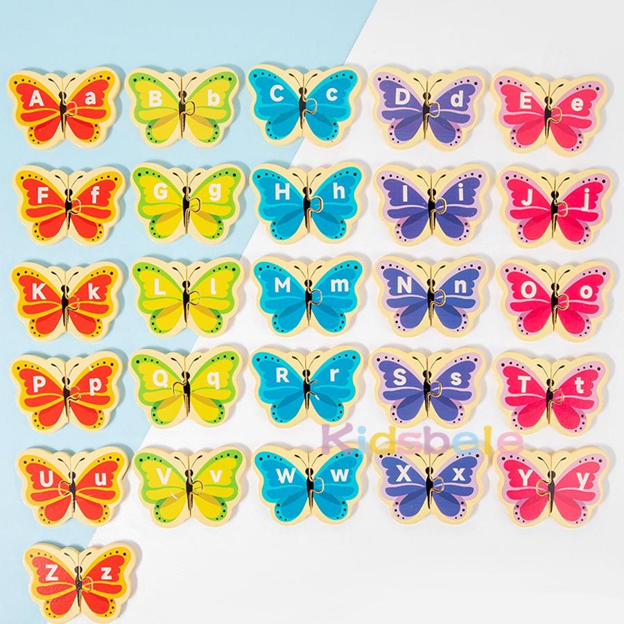 Holz Tier Alphabet Puzzle Spielzeug Montessori ABC Lernen Lernspielzeug für Kleinkinder Kinder Frühe Vorschule Geschenk