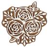 IBA Indianbeautifulart Textile Printing Block Rose Hand Carved Wooden Stamp Wood Block Printing Textile Stamps For Fabric  Pottery Blocks,3