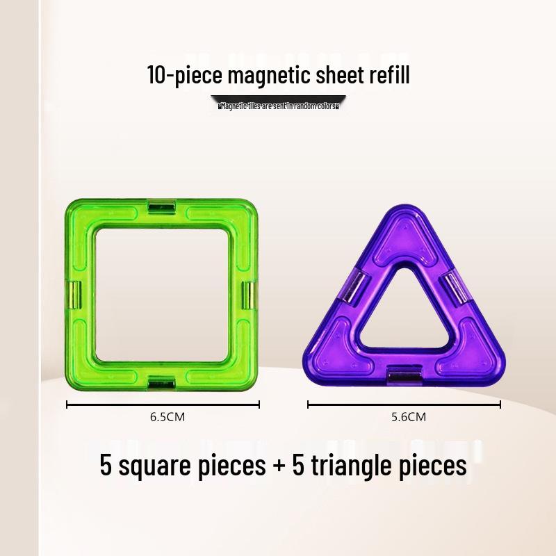 Large Magnetic Building Tiles Set for Kids - Educational Suction Magnet Blocks