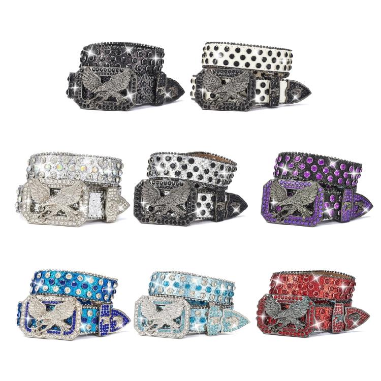Grunge Studded Waist Chain Stunning Rhinestones Waist Ceinture Unisex Belt
