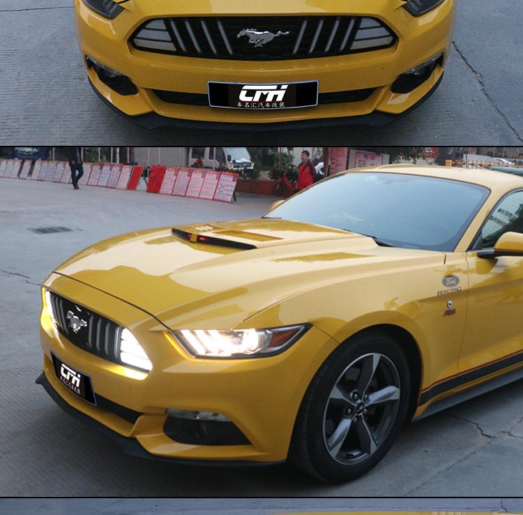 15-17 Ford Mustang Ranger Thunderbolt Decorative Hood Panel with Lights