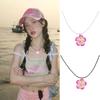 Flower Pendant Charm Necklace for Women Girls Trend Clavicle Chain Choker Chains Holiday Party Jewelry Accessory Gift