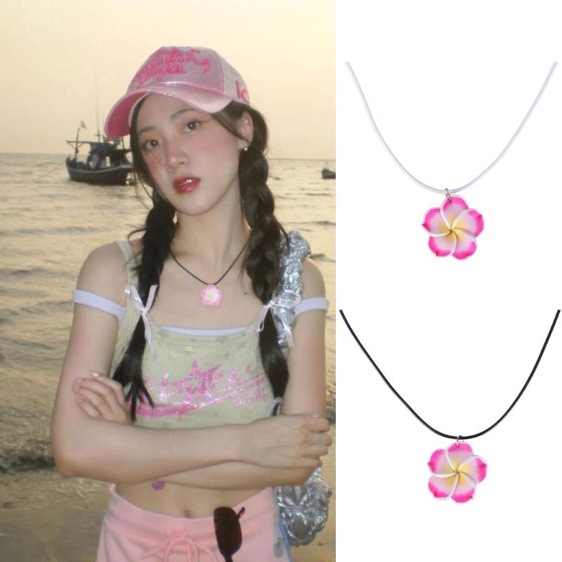 Flower Pendant Charm Necklace for Women Girls Trend Clavicle Chain Choker Chains Holiday Party Jewelry Accessory Gift
