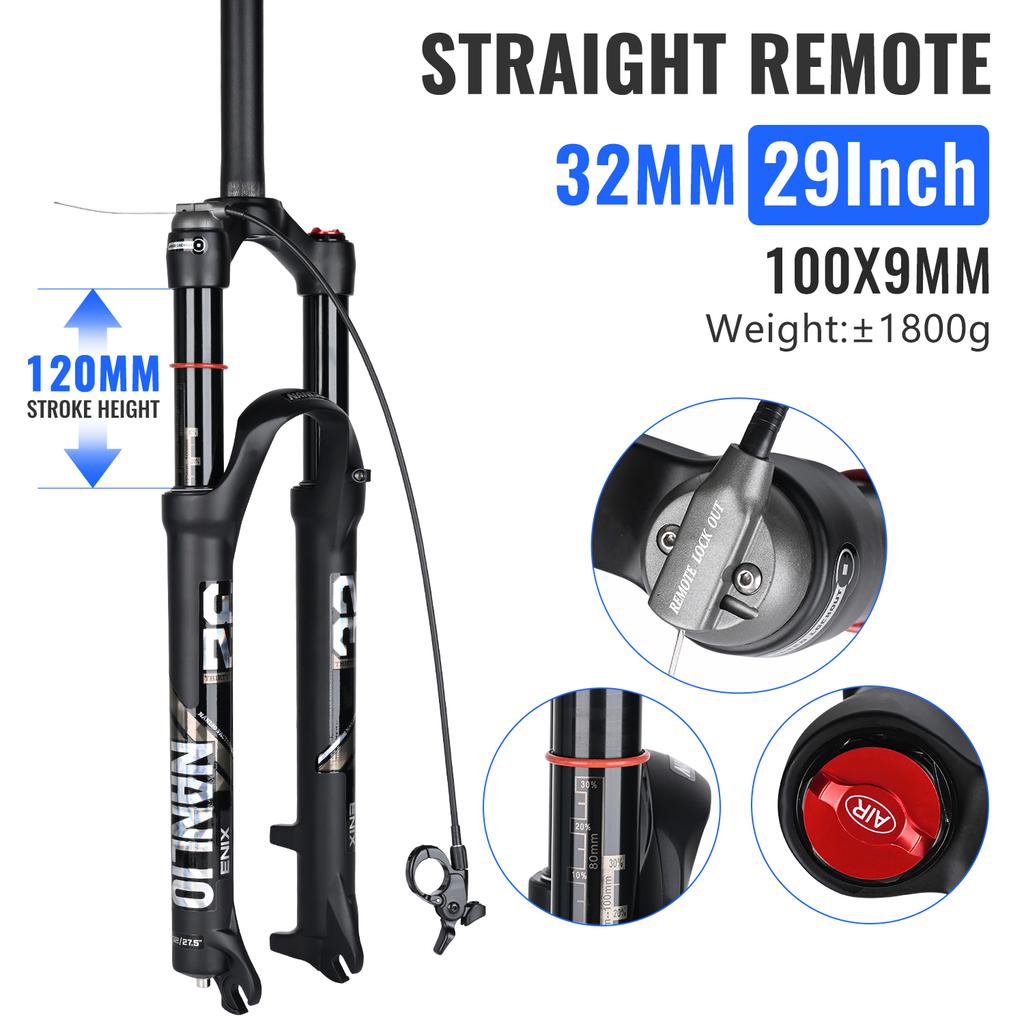 Nanlio X5 PRO MTB Air Suspension Fork 120mm Travel 26 27.5 29 Inch Lightweight 1.8kg XC Mountain Bike Front Fork + Free Gift