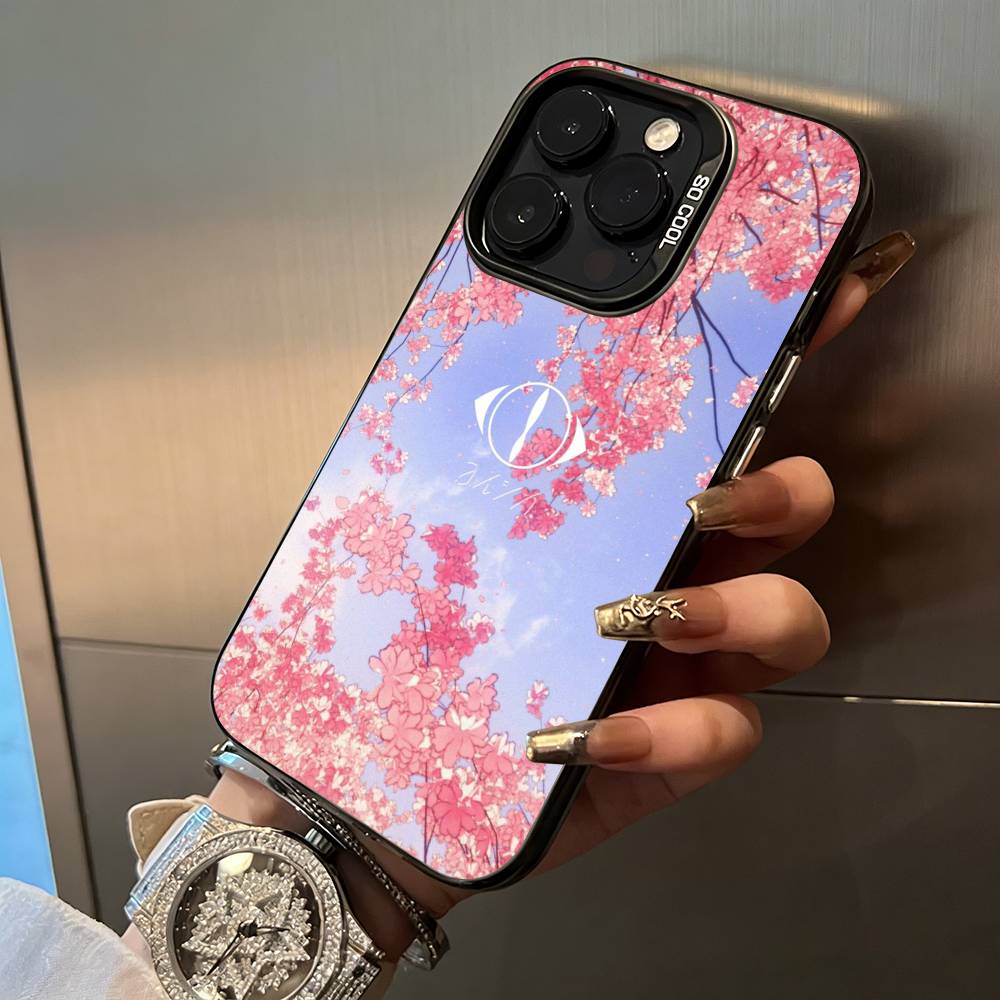 M-MUSIC -Y-YORUSHIKA'S ART Phone Case For iPhone 17,16,15,14,13,12,11 Plus Pro Max Colored Silver Phone Case