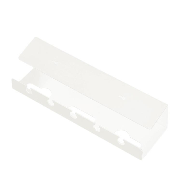 Under-Desk Cable Organizer & Power Strip Storage Box - No-Drill Data Cable Holder & Shelf