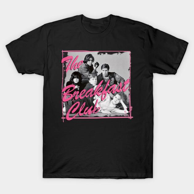 

Men Black Print T-shirt The Breakfast Club - Grundge No-Cut Transfer Paper Print Cotton Tshirt XL