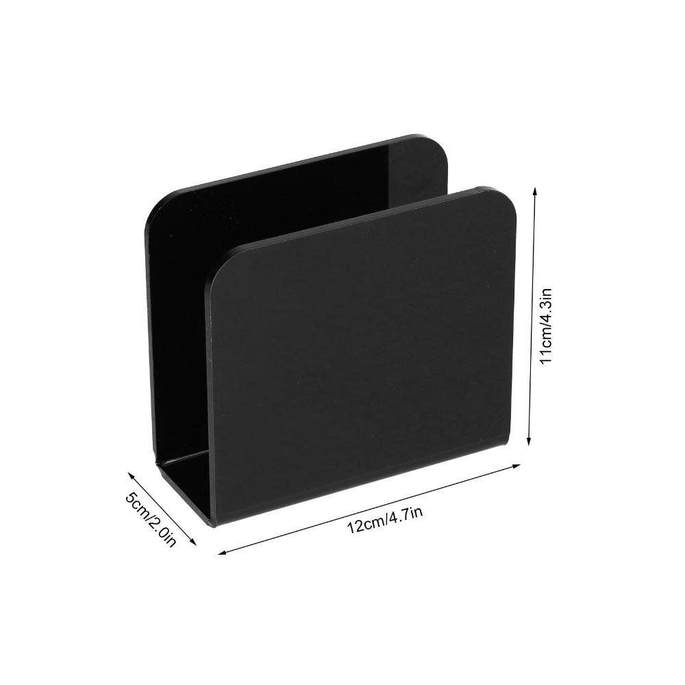 Durable Black Napkin Holder Acrylic 12x11x5cm Kitchen Napkin Organizer Bar Napkin Holder Cocktail