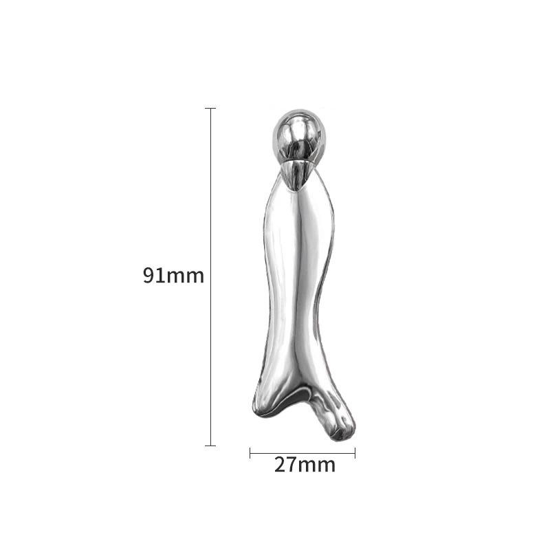 

3d Fish Scraper Roller Beauty Massage Stick Metal Mermaid Head Shaving Board Surface Lifting Scraping Skin Care Tool