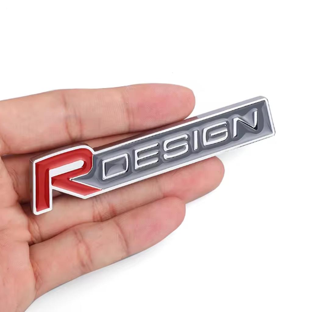 Auto 3D Kovové RDESIGN Logo Odznak Nálepka Auto Přední Mřížka Kufr Karoserie Emblém Nálepky Příslušenství Pro V40 V50 S40 S80 XC60 S90
