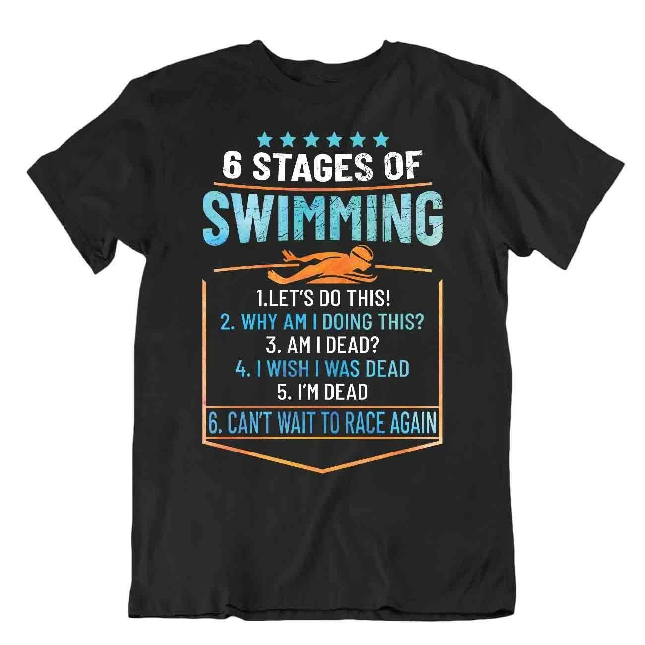 Stages Of Swimming T-SHIRT Elegant Sports TEE T Funny Idea Present SHIRT S
