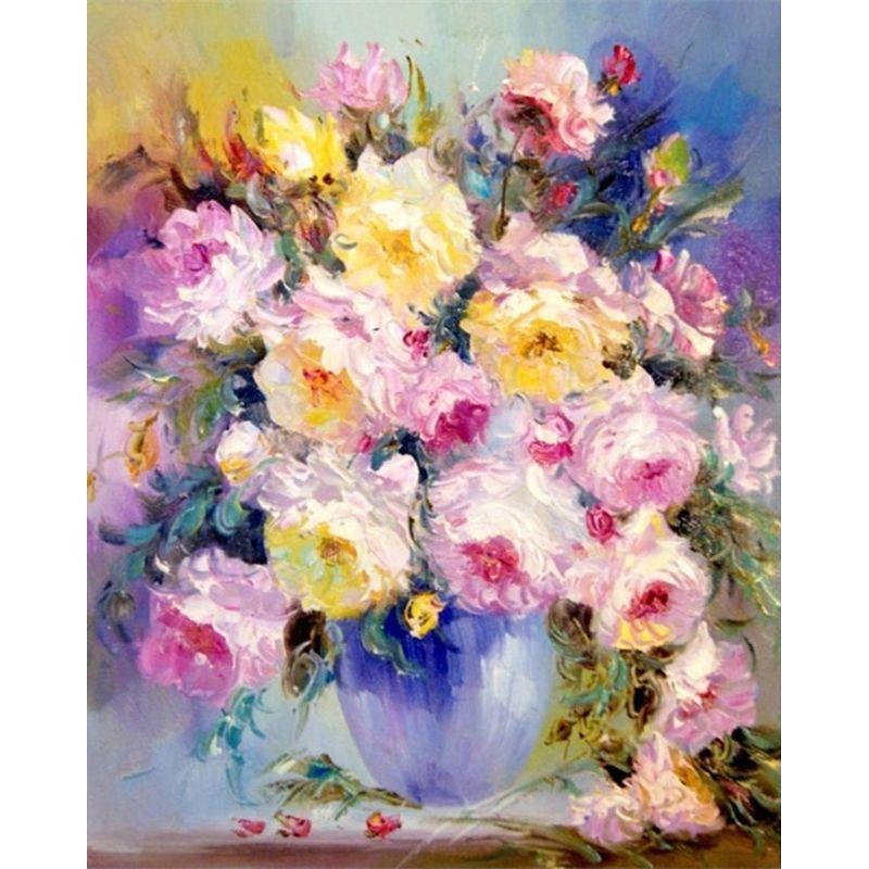 

5D DIY Алмазная картина Цветочный комплект Алмазное искусство Алмазная вышивка Горный хрусталь Мозаика Подарок Домашний декор стены Full Round 20x25CM