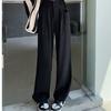 Casual Wide-leg Pants for Women In Summer New High-waisted Slim Loose and Slim Large Size Versatile Straight Suit Pants