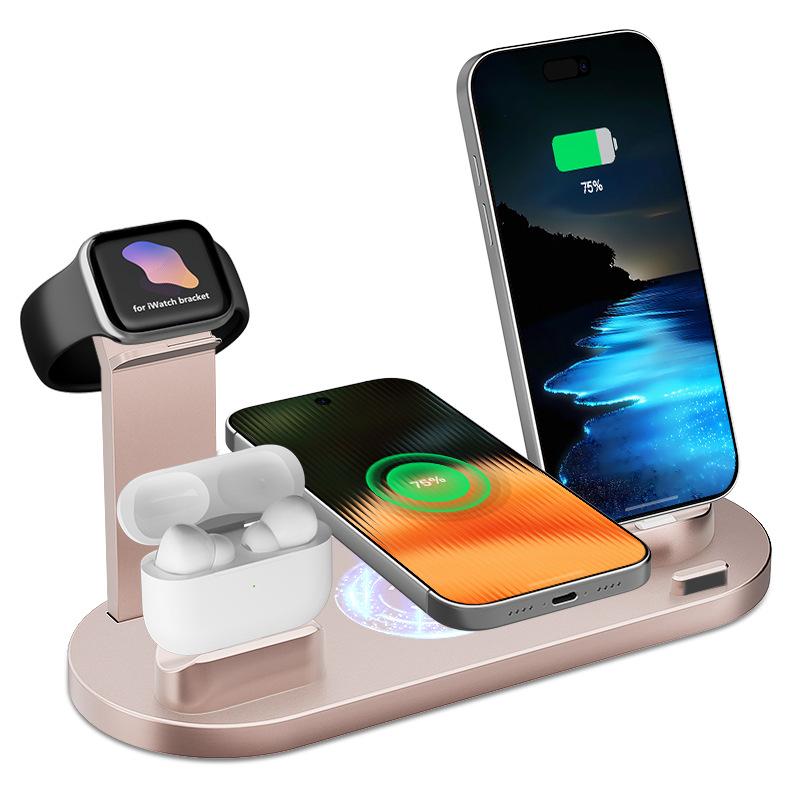 3 Generic In 1 15W Wireless Charger Stand For Iphone 16 15 14 Samsung S25 S24 Google Pixel 9 8 Wireless Earbuds Smart Watch