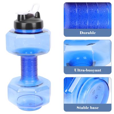 2Pcs Creative Dumbbell Water Bottle Thickened Body Fitness Supplies Wear Resistant Stable Base Sports Kettle for Exercise