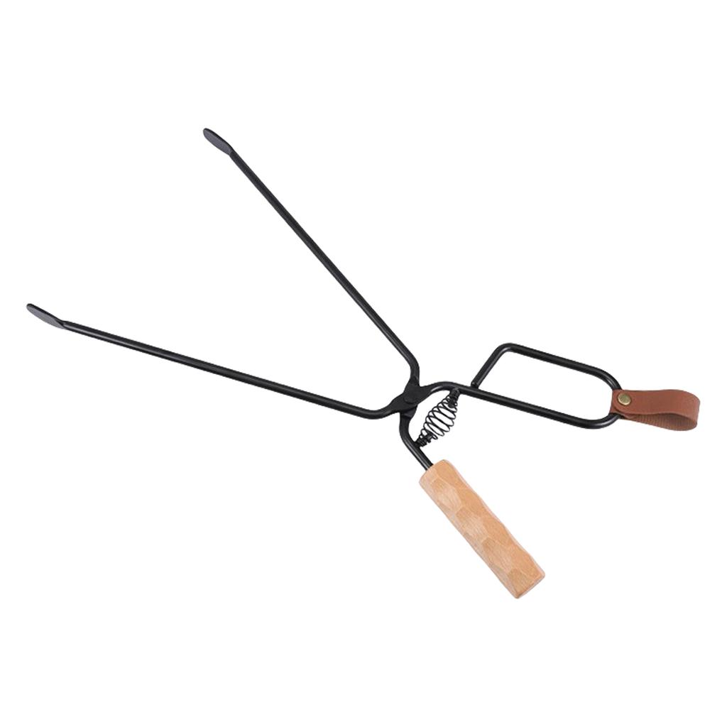 Comfortable Grip Charcoals Clip Metal Wood Barbecue Fire Tongs Fireplaces Tongs for Easy Charcoals Management