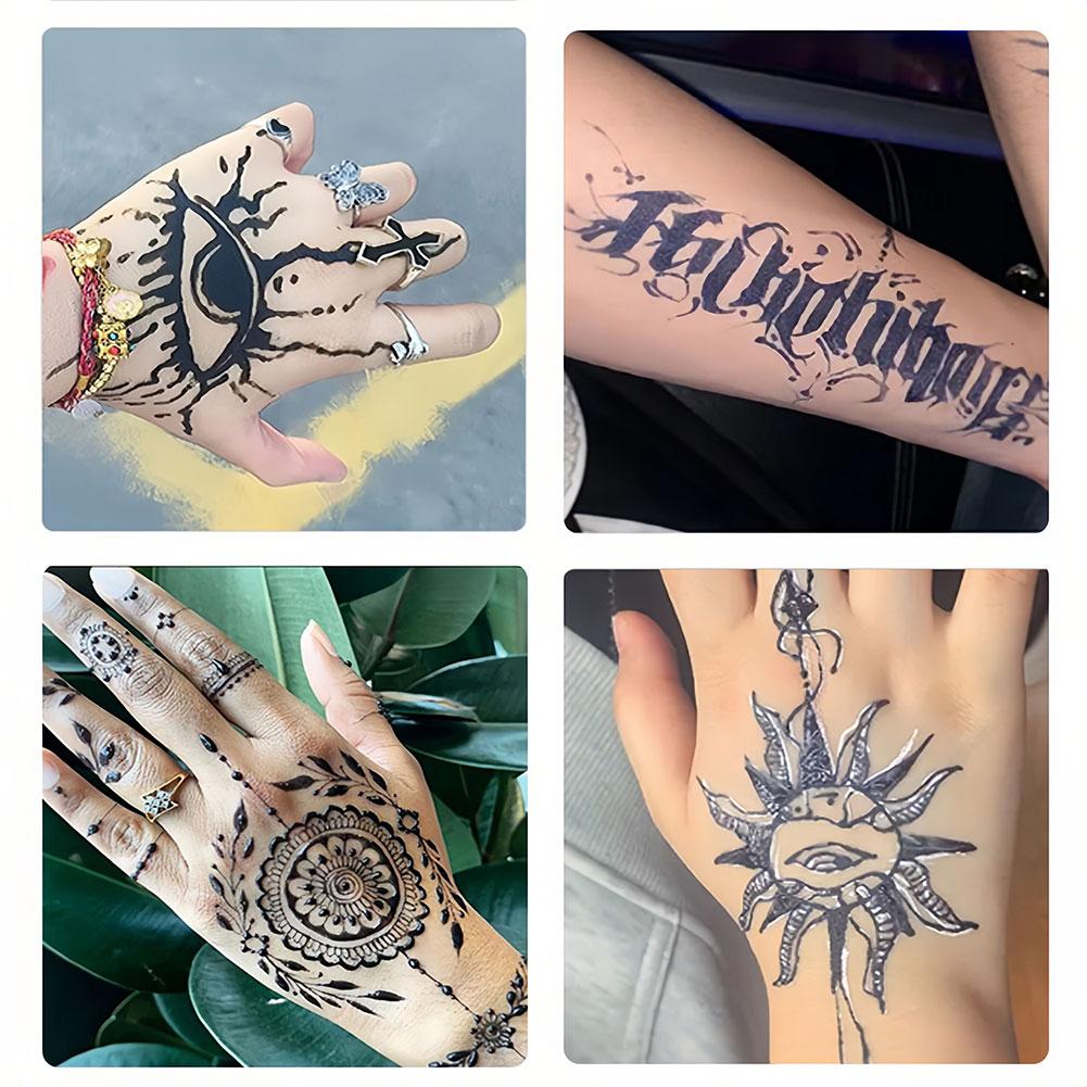 Henna Tattoo Gel Schweißfest Temporär Lang Anhaltend Körperkunst Farbe Wasserdicht DIY Alle Hauttypen
