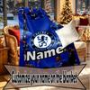 Custom Name Personalized Chelsea F.C Print Blankets, Home Decor, Bedroom, Sofa, Camping, Couch, Gifts for Birthday Christmas