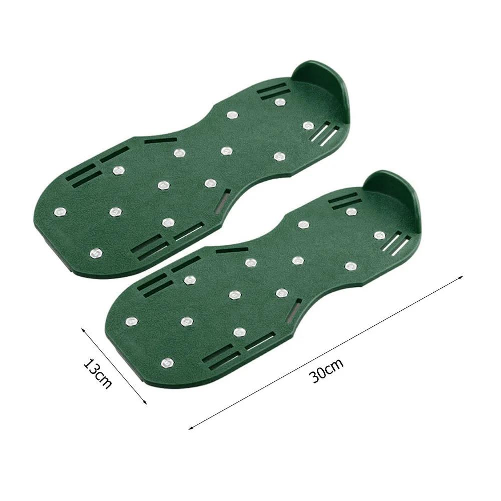 1 Pair Garden Nail Shoes Grass Loose Soil Lawn Aerator Sandals Nail Shoes Yard Garden Tool Cultivator Scarification Shoes