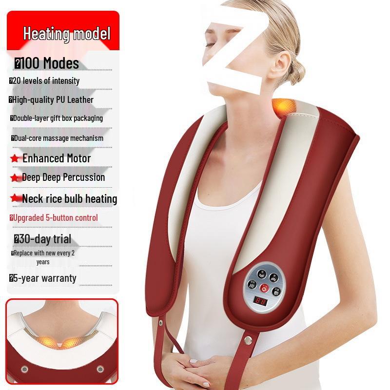 Multi-Functional Neck & Shoulder Percussion Massager for Back, Waist & Cervical Vertebra Tapping