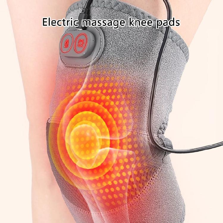 Electric Massage Knee Pad Heated Knee Massager with Heat 3 Heating Levels USB Knee Heating Pads for Elders