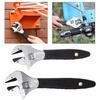 8/10/12Inch Self Tightening Ratcheting Wrench Adjustable Wrench Tool Portable Bathroom Wrench