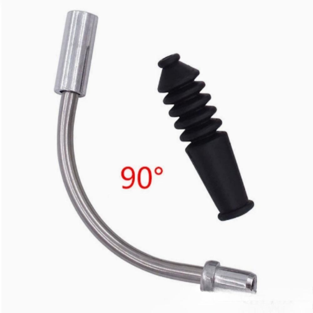 Aluminum Bicycle V Brake Noodles Bend Tube Cable Guide Rubber Head Hose Brake Bicycle Parts MTB Accessories