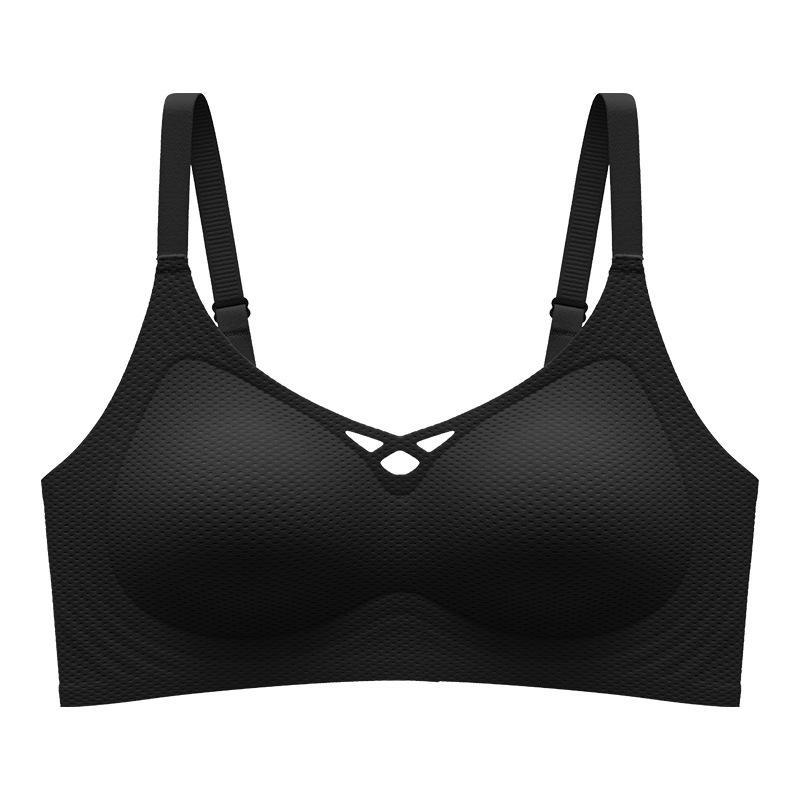 

Бесшовный женский бюстгальтер пуш-ап: Круглая чашка, Легкий, Дышащий, Регулируемый для маленькой груди, Идеально подходит для лета. L (36/80ABC) чёрный