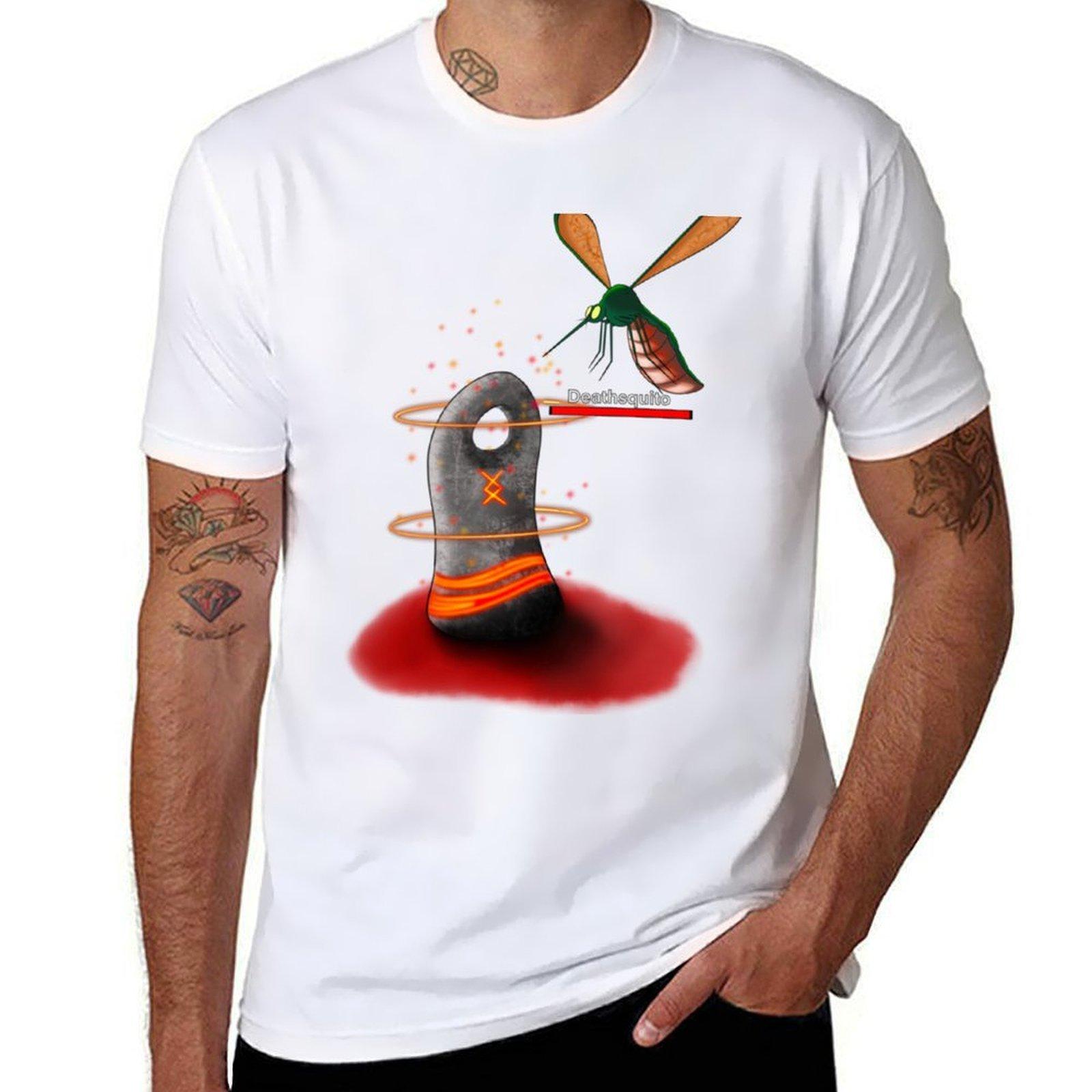 

Deathsquito & Stone Valheim T-Shirt man t shirt cotton funny t shirts dark humor T-Shirt L