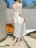 Women's 2025 Summer French Style Slim Fit Ice Silk Camisole Dress