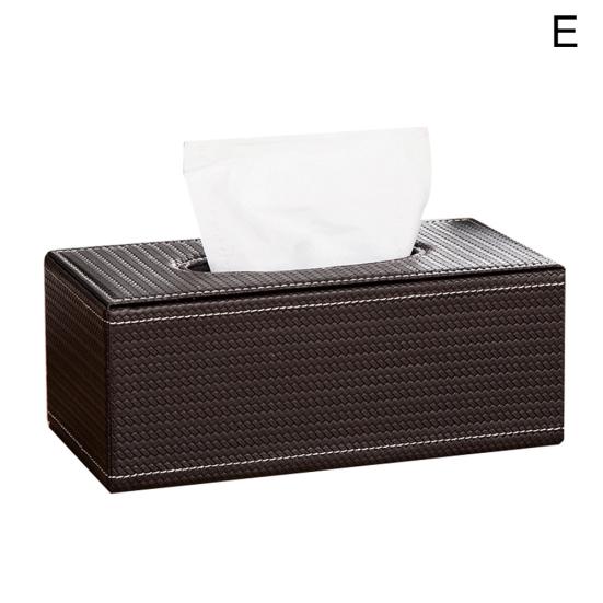 Stylish Faux Leather Napkin Holder Home Car Tissue Case Box Paper Storage Pouch