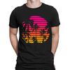 Träd Skog Äventyr Älskare Gåva 80-tals Solnedgång Retro Herr Dam T-shirts Topp #NED