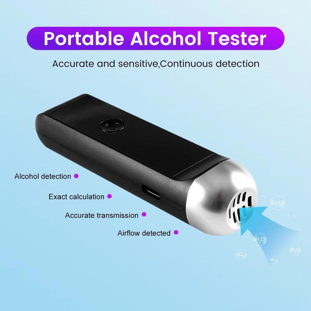 High Accuracy Breath Alcohol Tester Digital Display Professional Breathalyzer Car Driver Safety