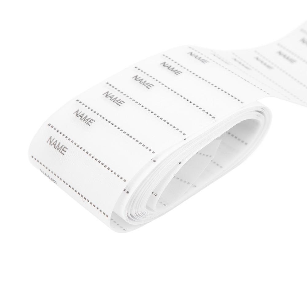 200pcs Iron On Woven Name Labels White Sew on Name Tags Iron On Clothing Labels For School Uniforms