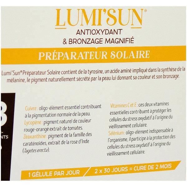 Nat Form Lumi#039;Sun Préparateur Solaire Duo 60 Gélules