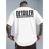 European Size Stylish New Short-Sleeve T-Shirt for Men with a Graphic Print on The Back, Perfect for Spring And Summer. This Trendy Round-Neck Top