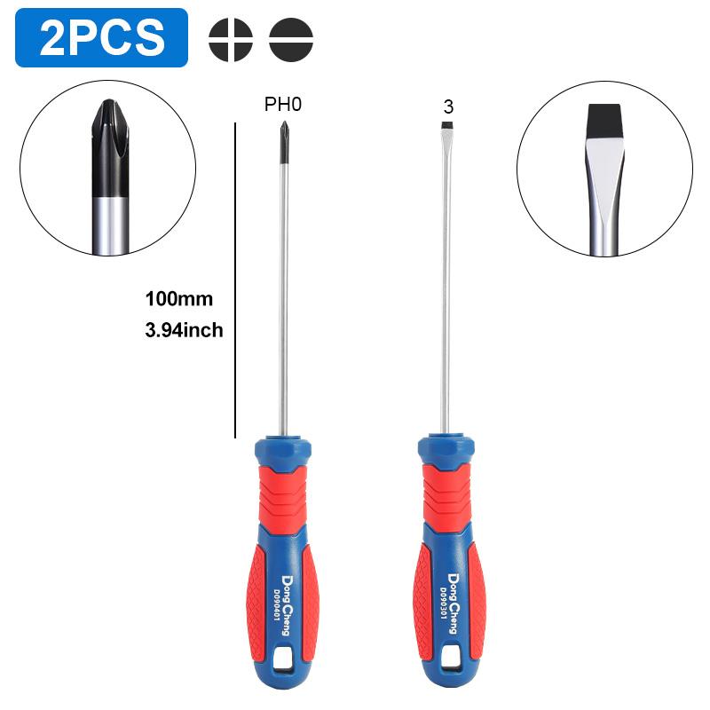 Screwdriver Set Phillips Slotted CRV Steel Magnetic Tip Heat Treated TPR Grip Handle 3 5 6 8mm PH0 PH1 PH2 PH3 Hand Tools 4