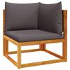 VidaXL Canapé d'angle de jardin avec coussins en bois d'acacia et rotin 4008172
