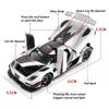 1/24 Koenigsegg One1 Alloy Model Samochodu Zabawka Diecast z Dźwiękiem i Światłem Pull Back Symulacja Skala Model Samochodu Zabawka dla Chłopca Prezent Urodzinowy