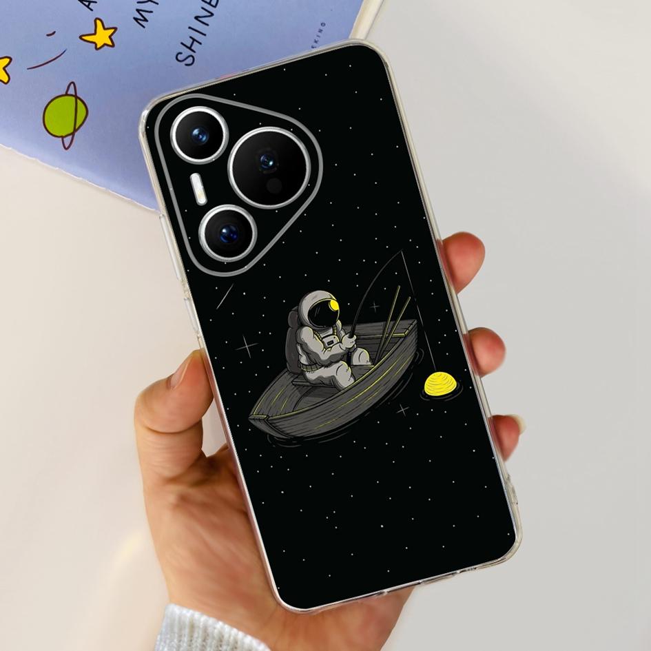 For Huawei Pura 70 Pro Plus Case Fashion Flowers Clear Soft Silicone Shockproof Phone Cover For Huawei Pura 70 Pro Pura70 Bumper